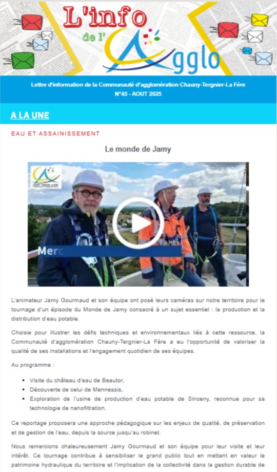 Lettre d'information 45 aout 2025 - Communauté d'agglomération Chauny Tergnier La Fère Lettre d'information 45 aout 2025 - Communauté d'agglomération Chauny Tergnier La Fère