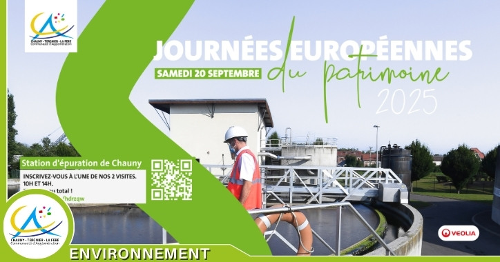 Journées Européennes du Patrimoine 2025 – Découvrez la station d’épuration de Chauny