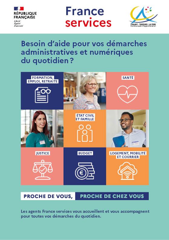 Espaces France services Flyer 2026 - Communauté d'agglomération Chauny Tergnier La Fère