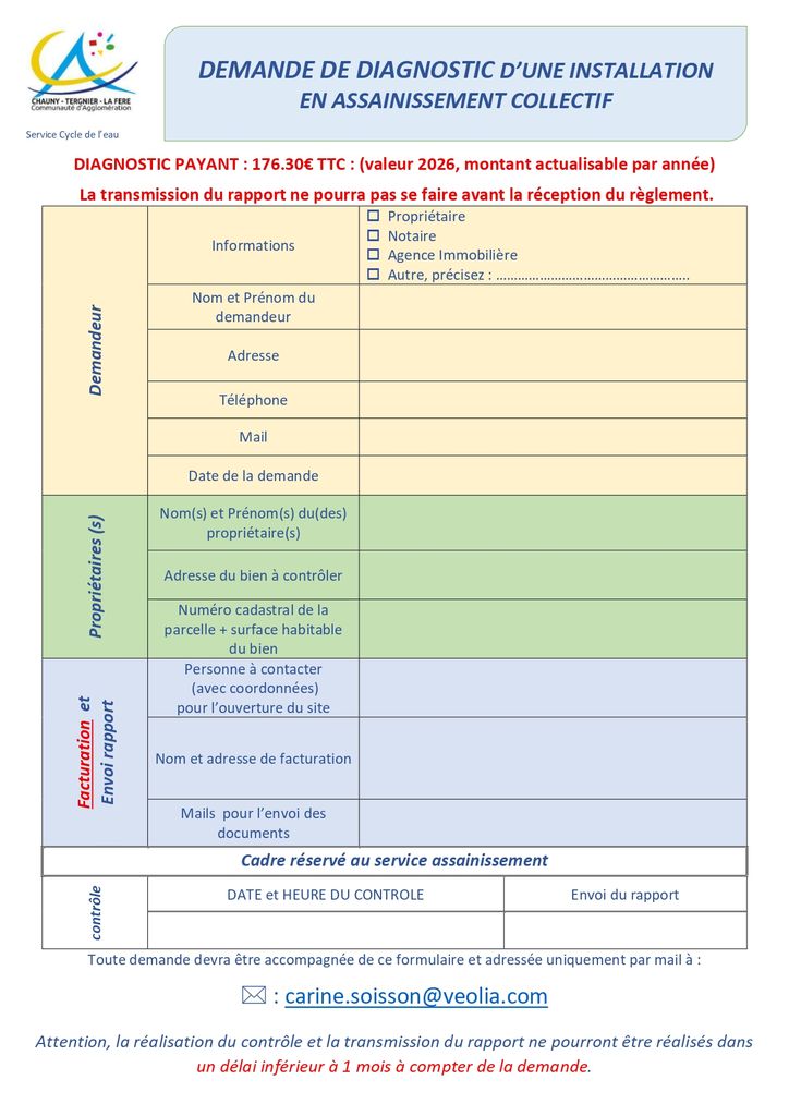 Formulaire DIAG AC 2026 - Communauté d'agglomération Chauny Tergnier La Fère Formulaire DIAG AC 2026 - Communauté d'agglomération Chauny Tergnier La Fère