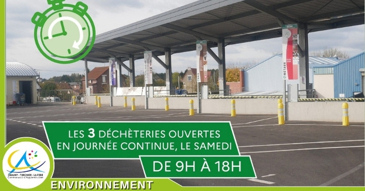 Les déchèteries de Beautor, Chauny et Tergnier ouvertes en continu tous les samedis