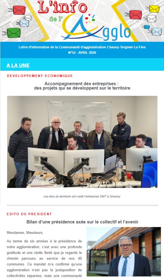 L'info de l'agglo 52 Avril 2026 - Communauté d'agglomération Chauny Tergnier La Fère
