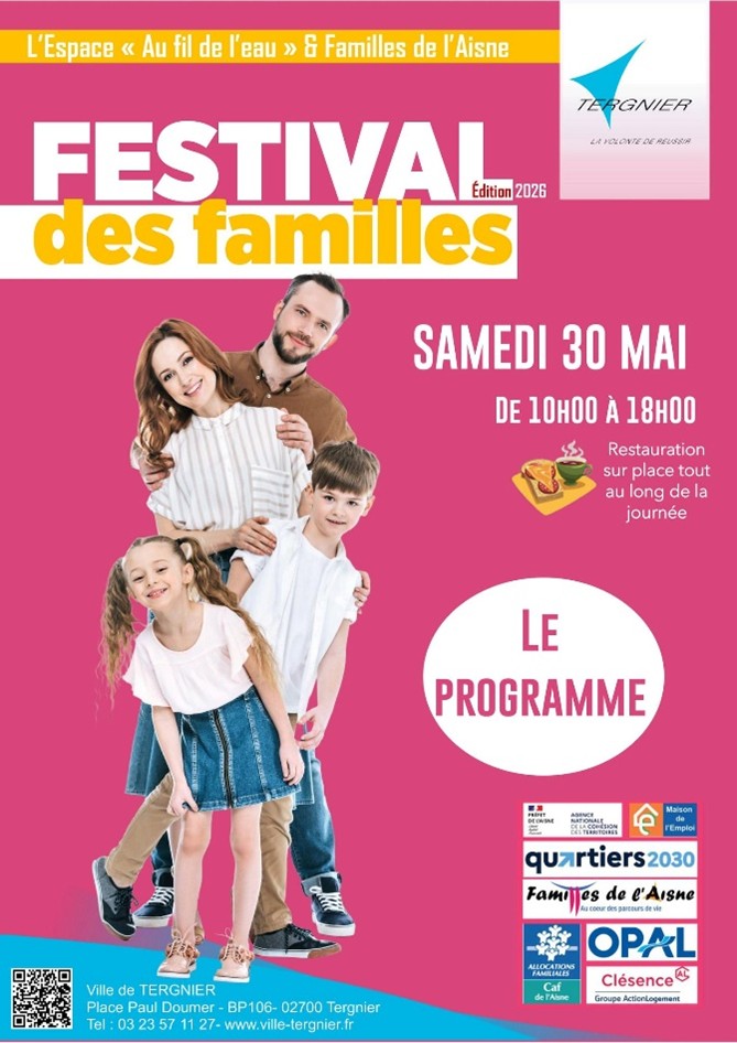 Festival des familles 2026 : rendez-vous le 30 mai à Tergnier – Communauté Agglomération CTLF