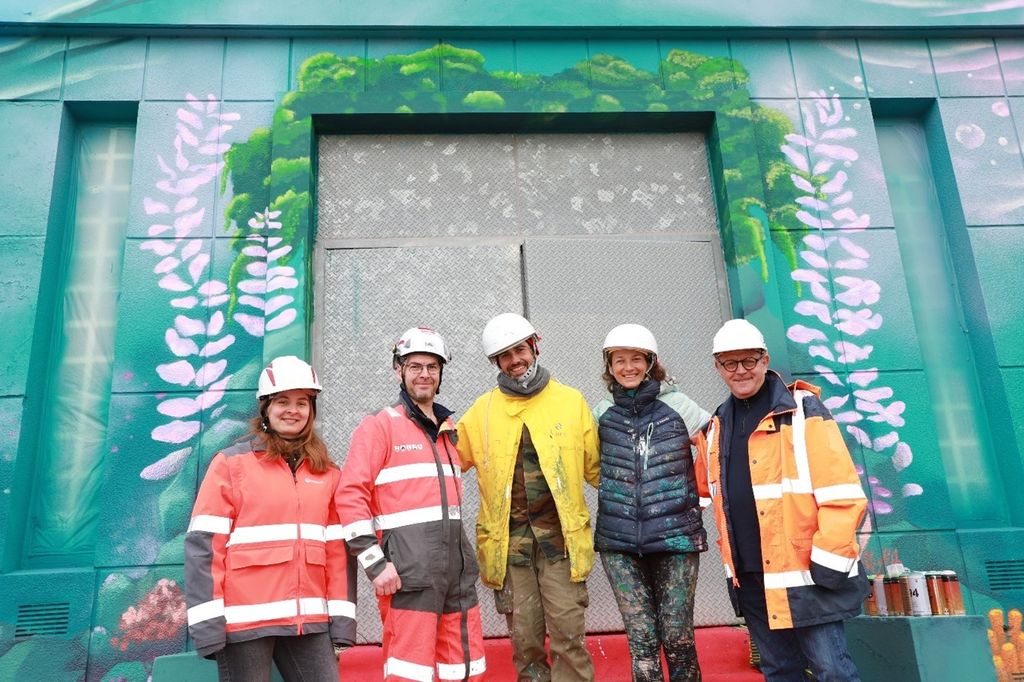 Une fresque street art sur la station de pompage à Abbécourt - Communauté d'agglomération Chauny Tergnier La Fère