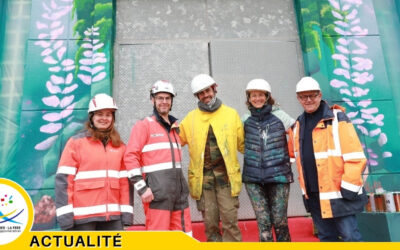 Une fresque street art sur la station de pompage à Abbécourt