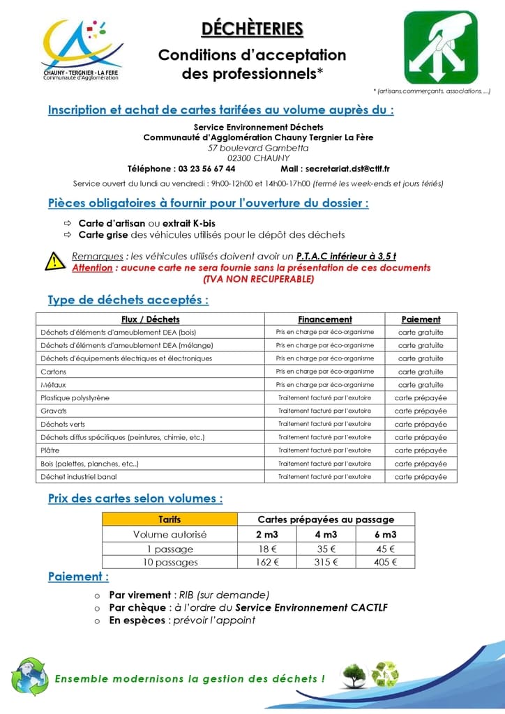 Conditions pro 2026 - Communauté d'agglomération Chauny Tergnier La Fère Conditions pro 2026 - Communauté d'agglomération Chauny Tergnier La Fère