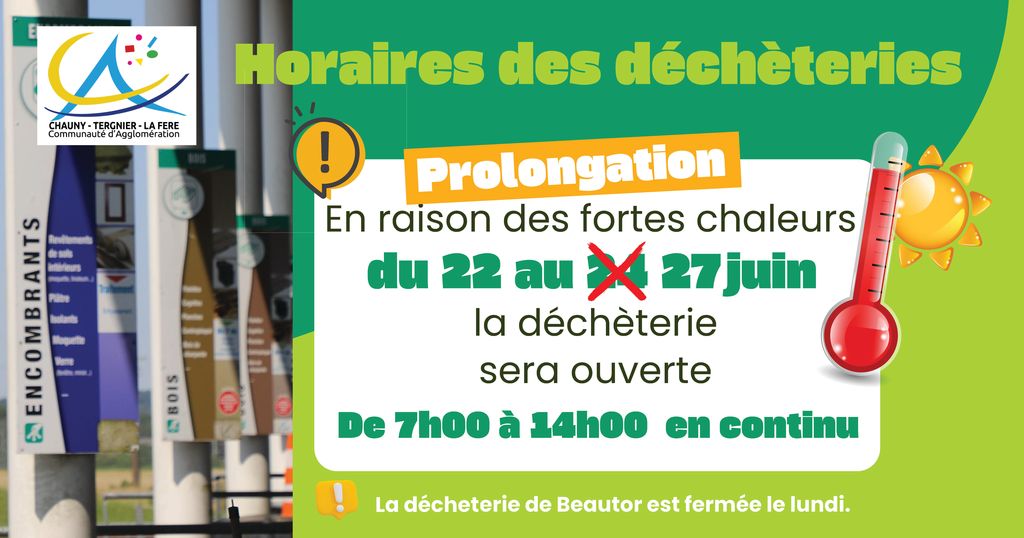 horaires déchèterie mise à jour horaires déchèterie mise à jour