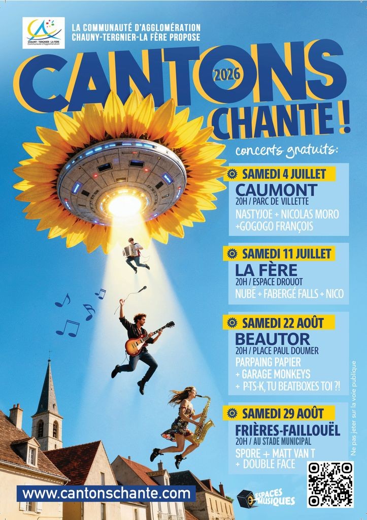 Cantons Chante 2026 - affiche maj - Communauté d'agglomération Chauny Tergnier La Fère Cantons Chante 2026 - affiche maj - Communauté d'agglomération Chauny Tergnier La Fère