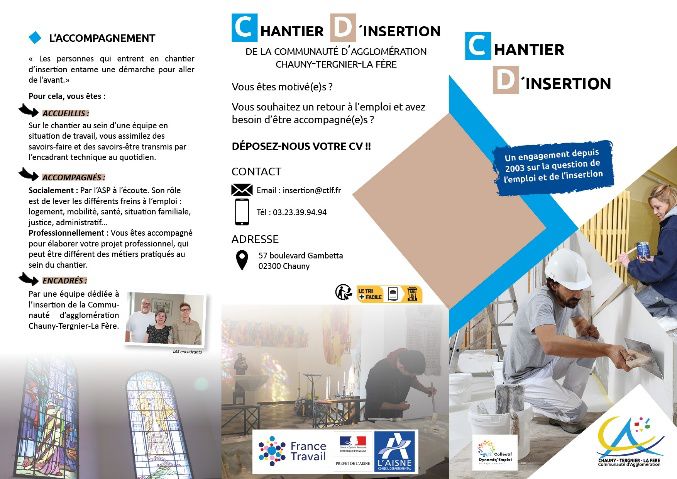 Dépliant Chantier D'Insertion -02-Communauté d'agglomération Chauny Tergnier La Fère