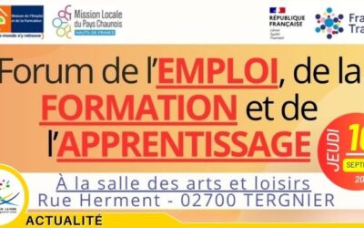 Forum de l’emploi, de la formation et de l’apprentissage : rendez-vous le 10 septembre à Tergnier