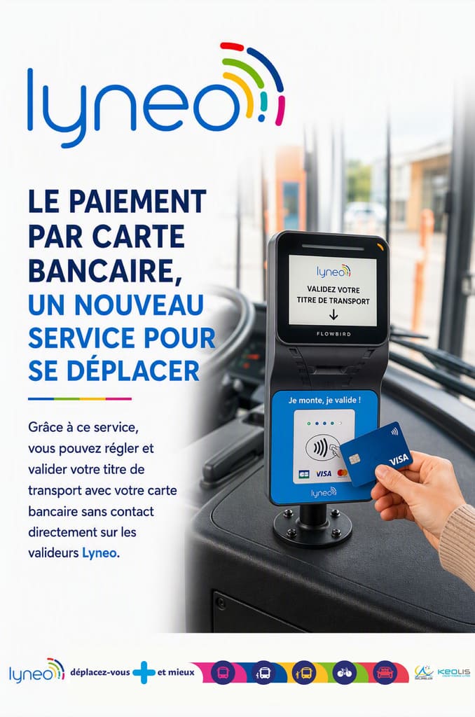 Lyneo : payez désormais votre trajet directement avec votre carte bancaire – Communauté Agglomération CTLF